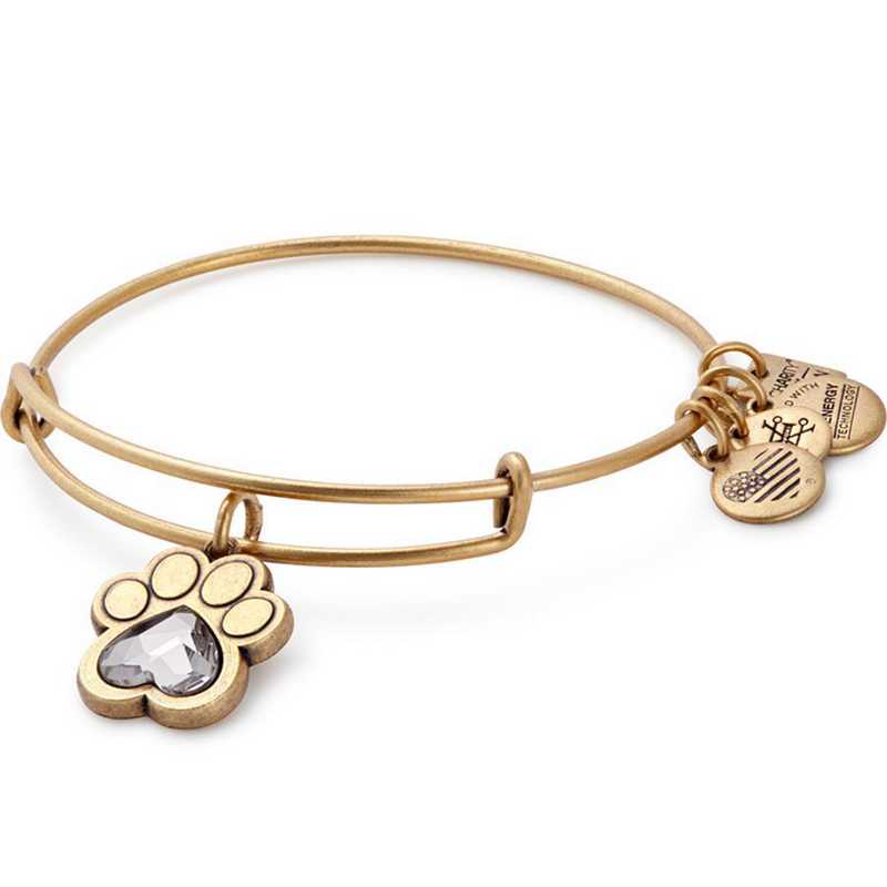 Alex and ani sale paw print beaded bangle